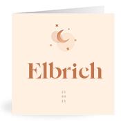 Geboortekaartje naam Elbrich m1