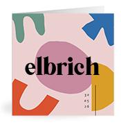 Geboortekaartje naam Elbrich m2