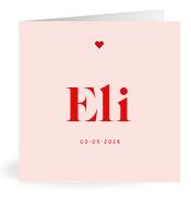 Geboortekaartje naam Eli m3