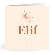 Geboortekaartje naam Elif m1