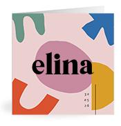Geboortekaartje naam Elina m2