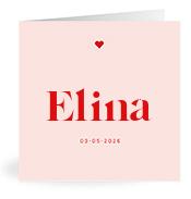 Geboortekaartje naam Elina m3