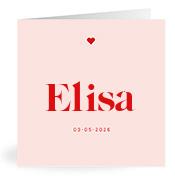 Geboortekaartje naam Elisa m3