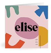 Geboortekaartje naam Elise m2