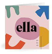 Geboortekaartje naam Ella m2