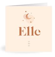 Geboortekaartje naam Elle m1