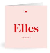Geboortekaartje naam Elles m3