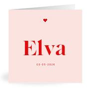 Geboortekaartje naam Elva m3