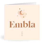 Geboortekaartje naam Embla m1