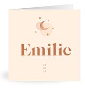 Geboortekaartje naam Emilie m1
