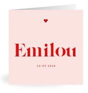 Geboortekaartje naam Emilou m3