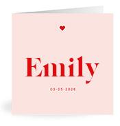 Geboortekaartje naam Emily m3