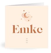 Geboortekaartje naam Emke m1