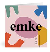 Geboortekaartje naam Emke m2