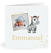 Geboortekaartje naam Emmanuel j2