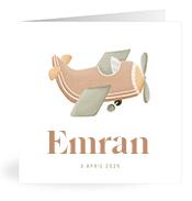 Geboortekaartje naam Emran j1