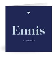 Geboortekaartje naam Ennis j3