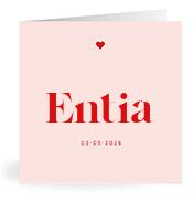 Geboortekaartje naam Entia m3