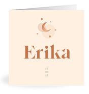 Geboortekaartje naam Erika m1