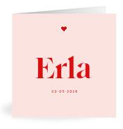 Geboortekaartje naam Erla m3