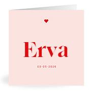 Geboortekaartje naam Erva m3