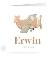 Geboortekaartje naam Erwin j1