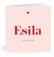 Geboortekaartje naam Esila m3