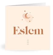 Geboortekaartje naam Eslem m1
