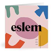 Geboortekaartje naam Eslem m2