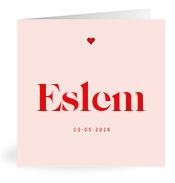Geboortekaartje naam Eslem m3