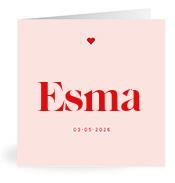 Geboortekaartje naam Esma m3
