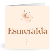 Geboortekaartje naam Esmeralda m1