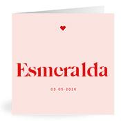 Geboortekaartje naam Esmeralda m3