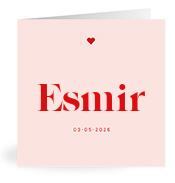 Geboortekaartje naam Esmir m3