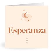 Geboortekaartje naam Esperanza m1