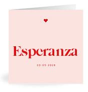 Geboortekaartje naam Esperanza m3