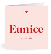 Geboortekaartje naam Eunice m3