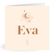 Geboortekaartje naam Eva m1