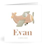 Geboortekaartje naam Evan j1