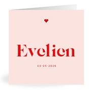 Geboortekaartje naam Evelien m3