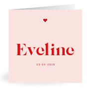 Geboortekaartje naam Eveline m3