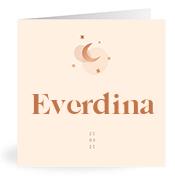 Geboortekaartje naam Everdina m1