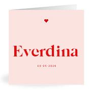 Geboortekaartje naam Everdina m3