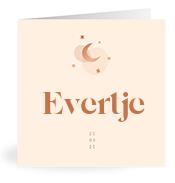 Geboortekaartje naam Evertje m1