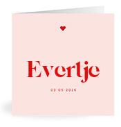 Geboortekaartje naam Evertje m3