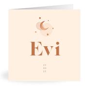 Geboortekaartje naam Evi m1