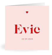 Geboortekaartje naam Evie m3
