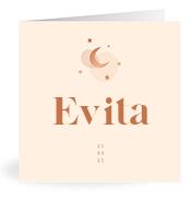 Geboortekaartje naam Evita m1