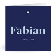 Geboortekaartje naam Fabian j3