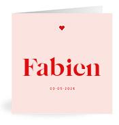 Geboortekaartje naam Fabien m3